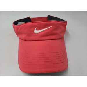 Women Nike Golf Distressed Sun Golf Visor Adjustable Hat Cap Tennis Pink White